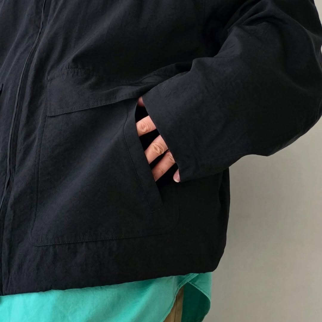 BLANC YM / Salt Shrink Cupro Work Jkt (Black)