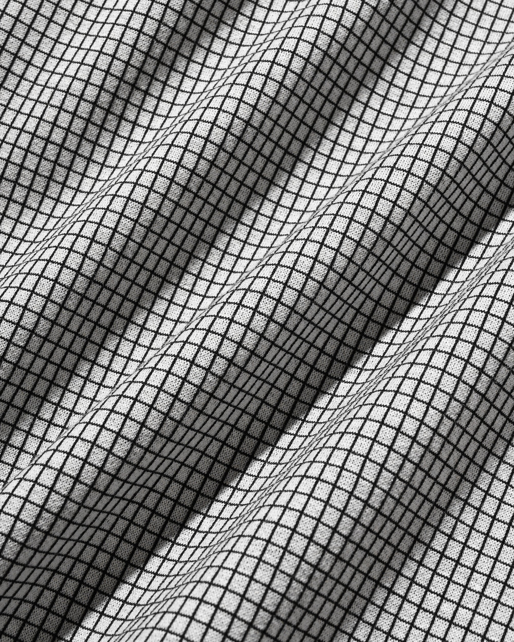 CLESSTE / Mini Grid Check 36G Knit Everyday S/S Shirt (White x Black)