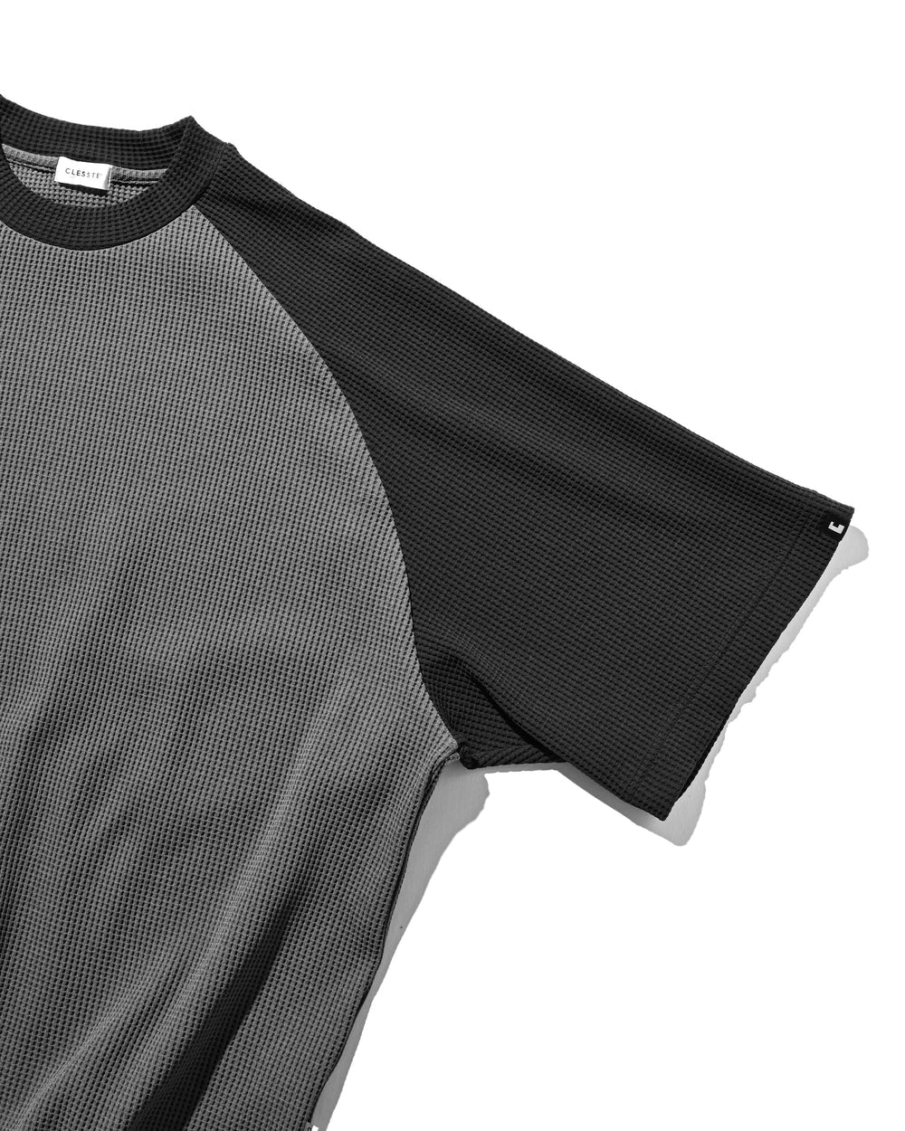 CLESSTE / City Light Thermal Raglan S/S T-Shirt With Drawstrings (Gray x Black)