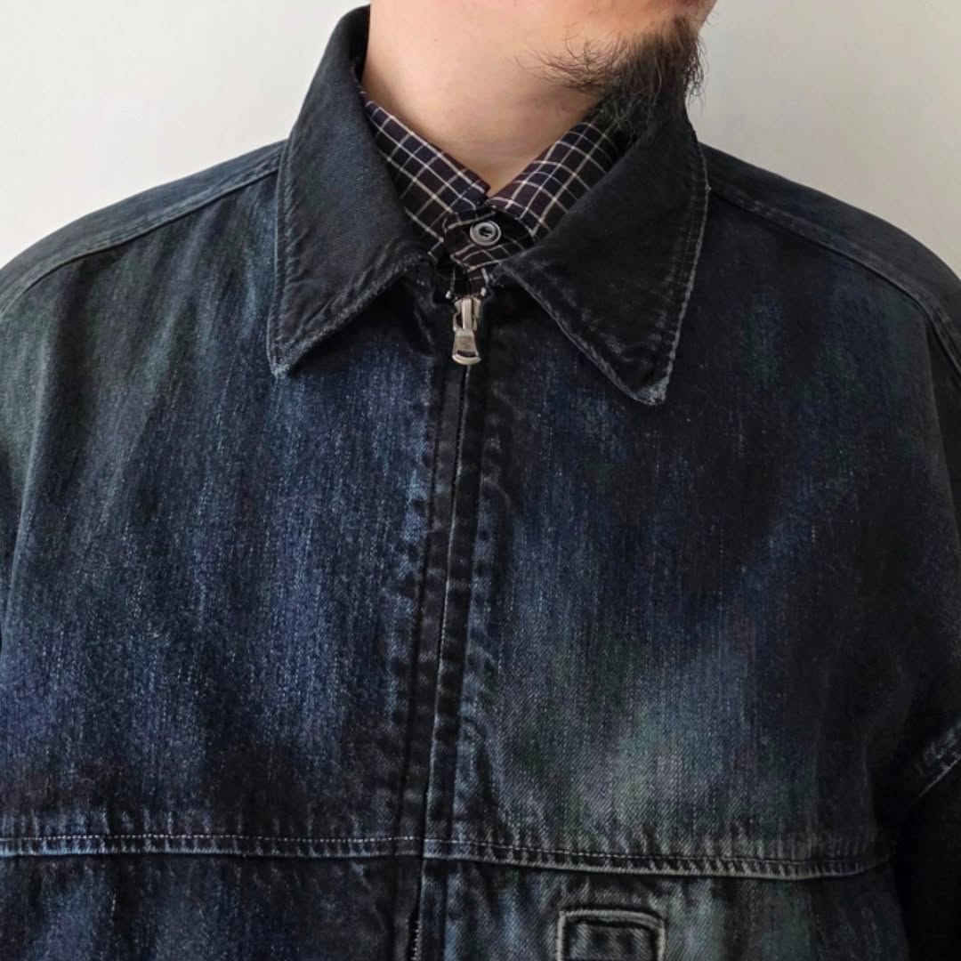ANCELLM / Denim Zipup Jacket (Black)