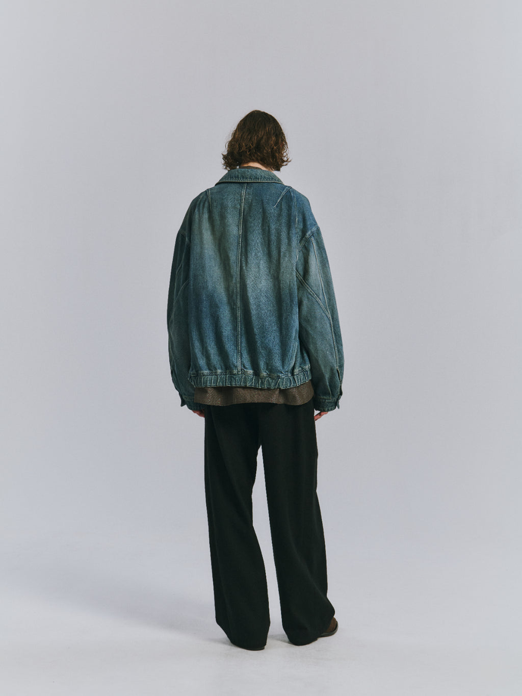 ANCELLM / Aging Denim Tuck Jacket (Indigo)