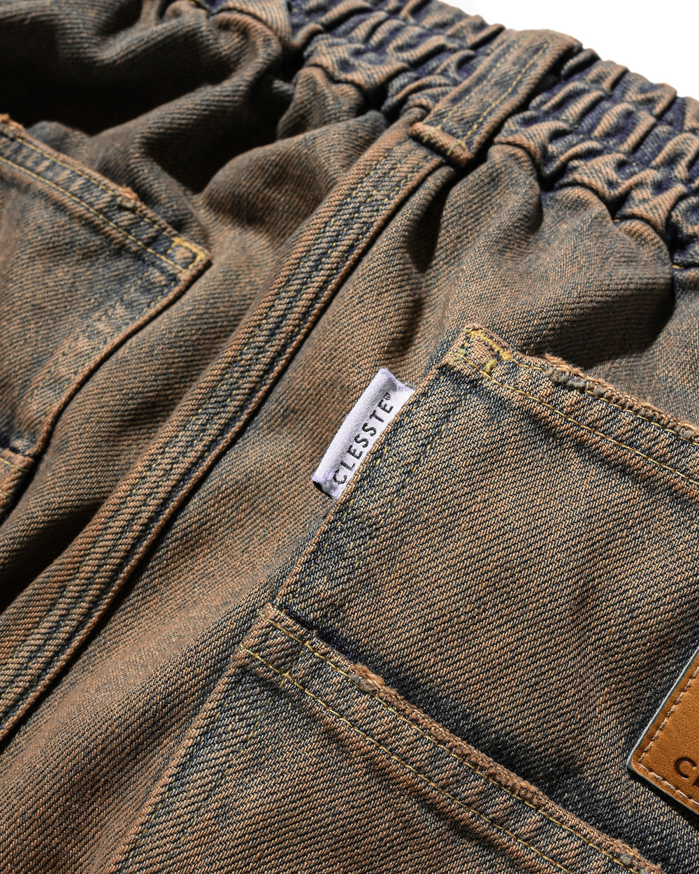 CLESSTE / Vintage Dyed Selvedge Denim Worker Pants (Vintage Brown)