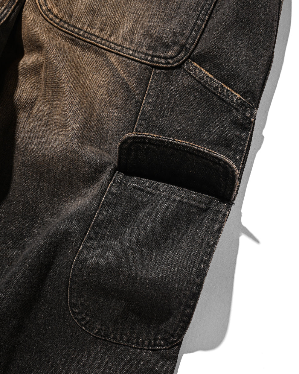 CLESSTE / Vintage Dyed Selvedge Denim Worker Pants  (Vintage Black)