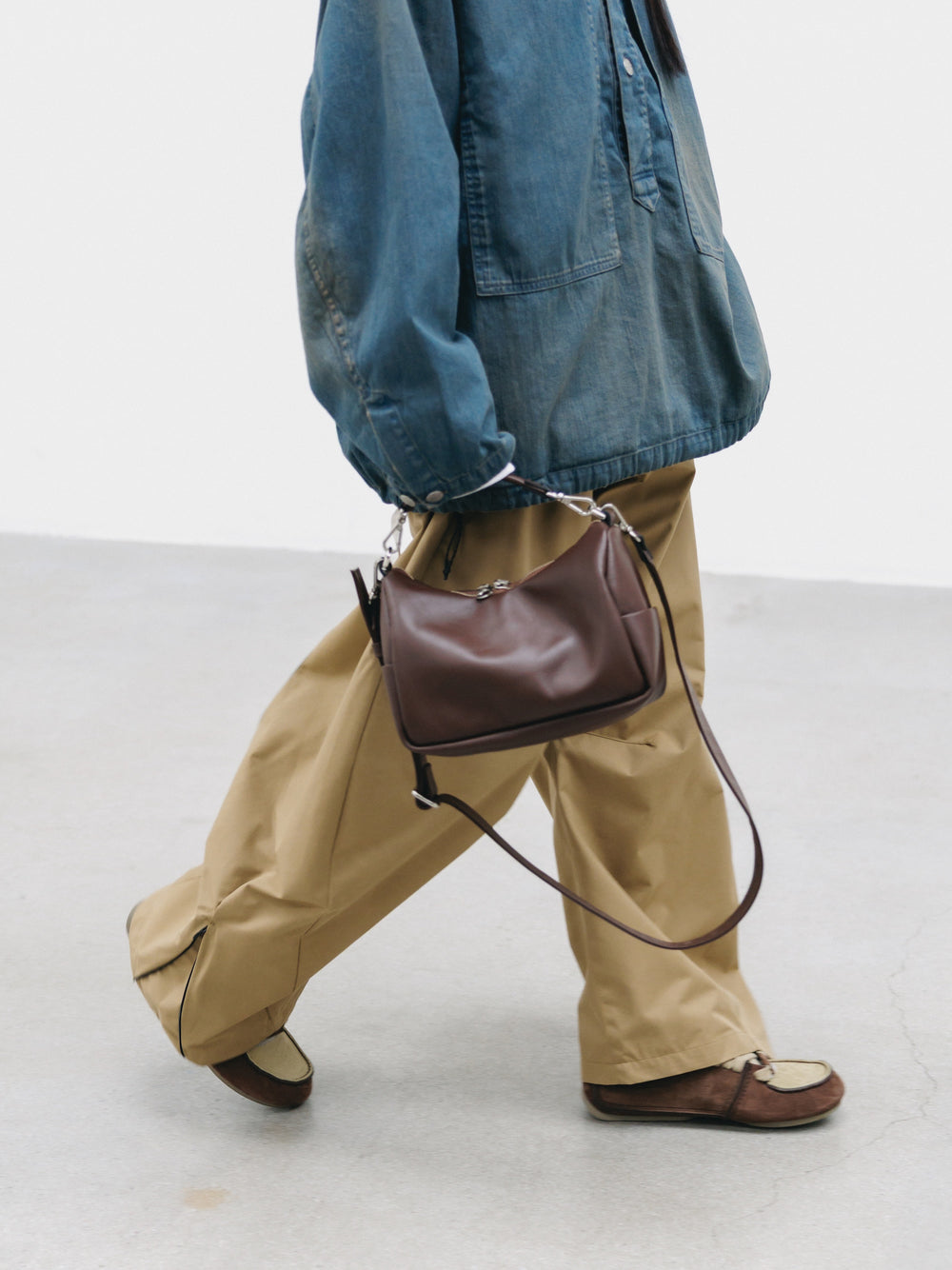 CLESSTE / Leather Day Off Bag Mini (Brown)