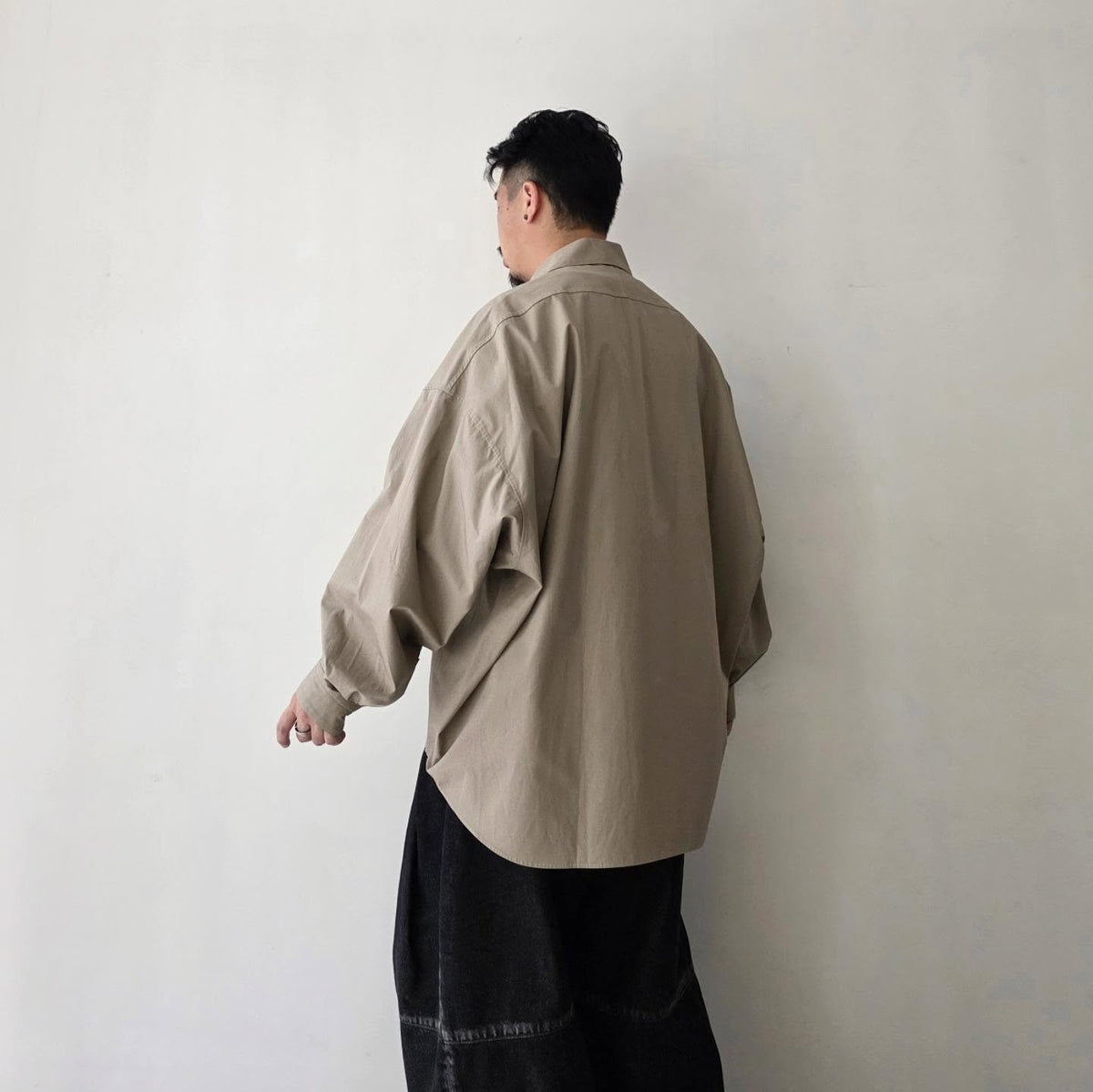 NONNOTTE / Draping Shirt 001 (Light Taupe)