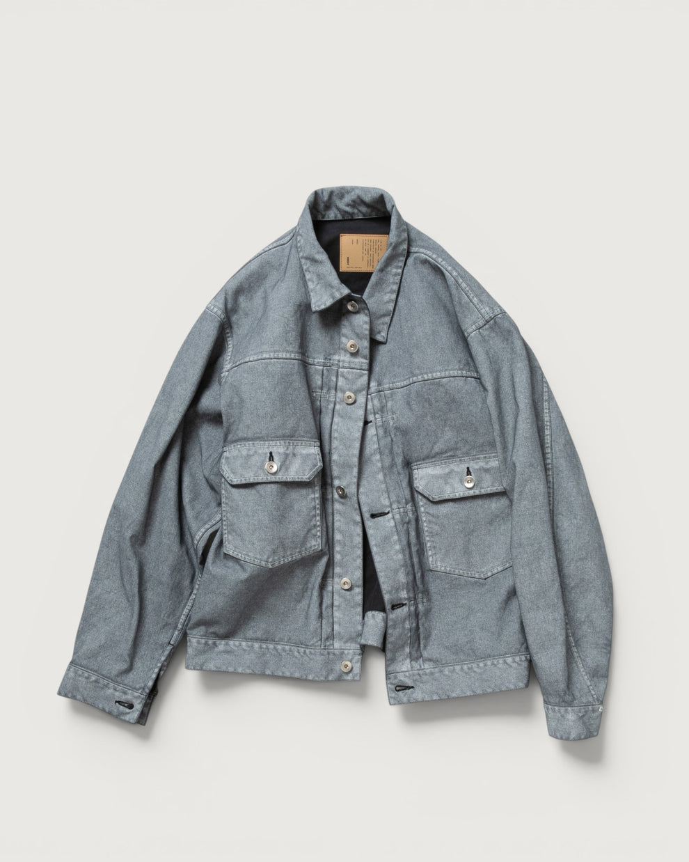 INNAT / Pigment Print Type-2 Trucker Jacket (Black)