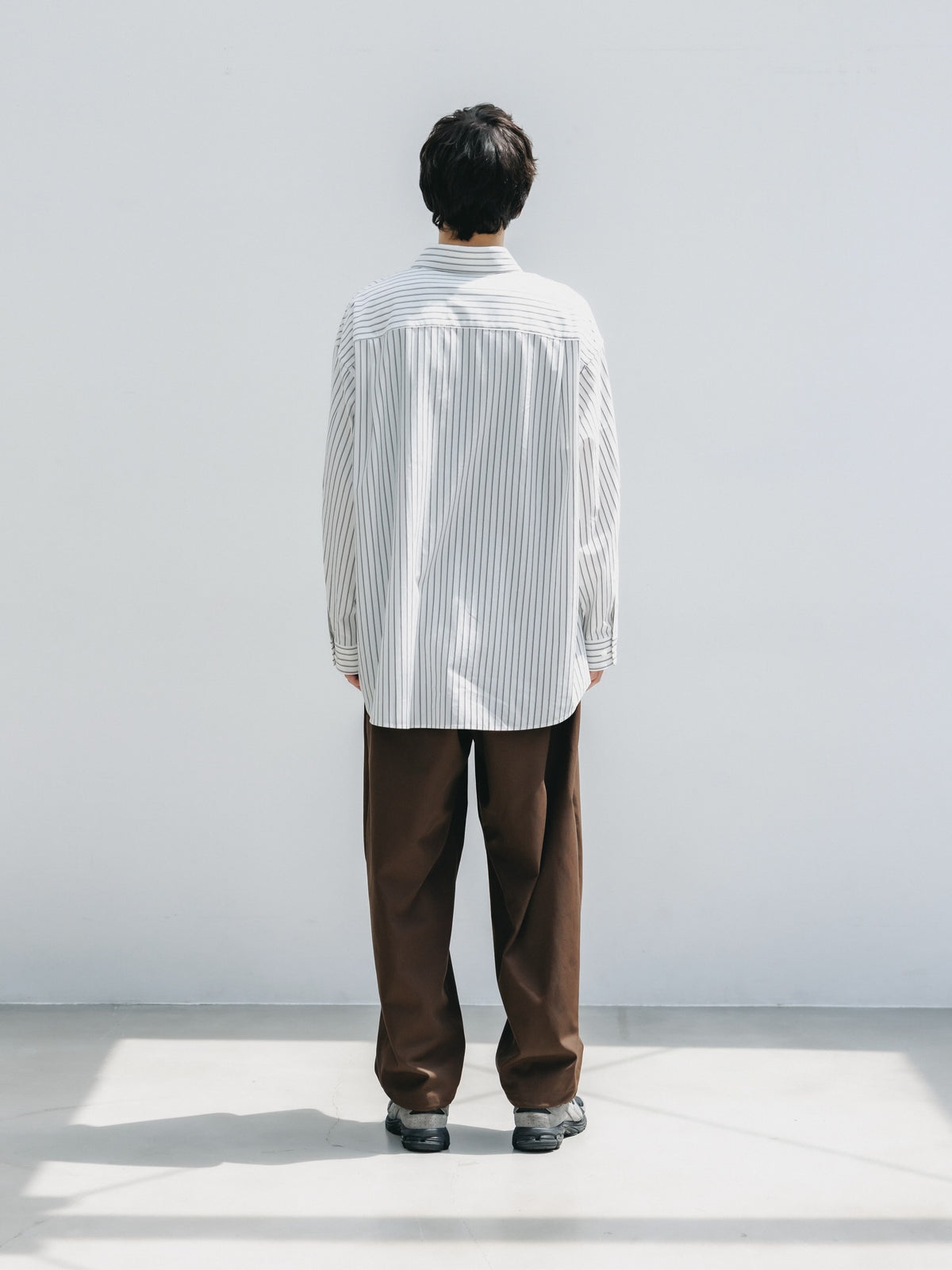 CLESSTE / Thick / Thin Stripe 46G Knit Everyday L/S Shirt (White Stripe)