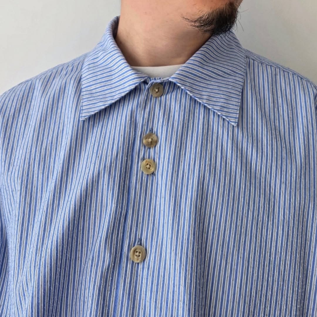 SHINYAKOZUKA / Roomy Shirt (Blue Stripe)