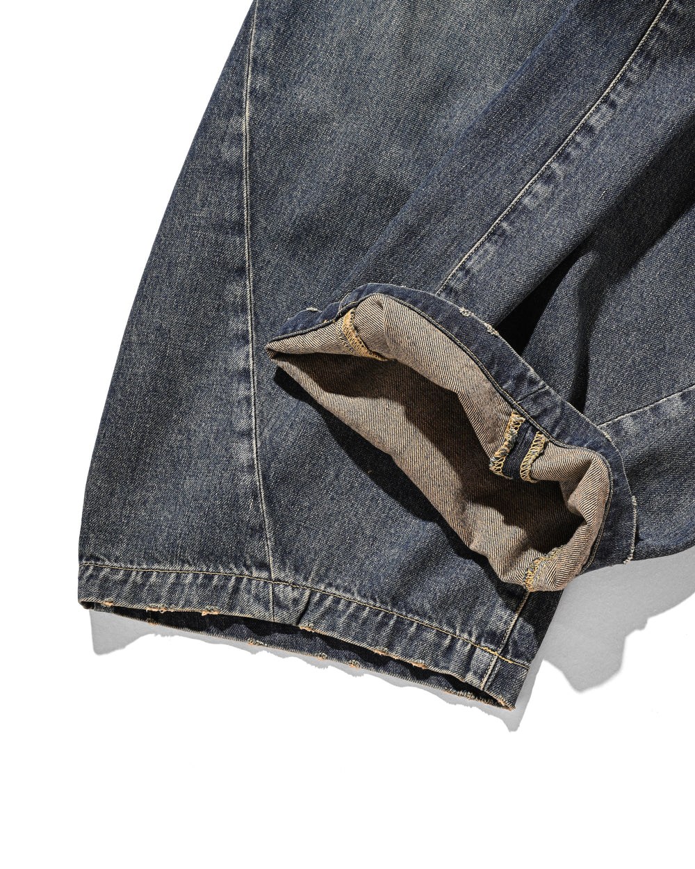 CLESSTE / Vintage Dyed Selvedge Denim Barrel Leg Pants (Vintage Indigo)