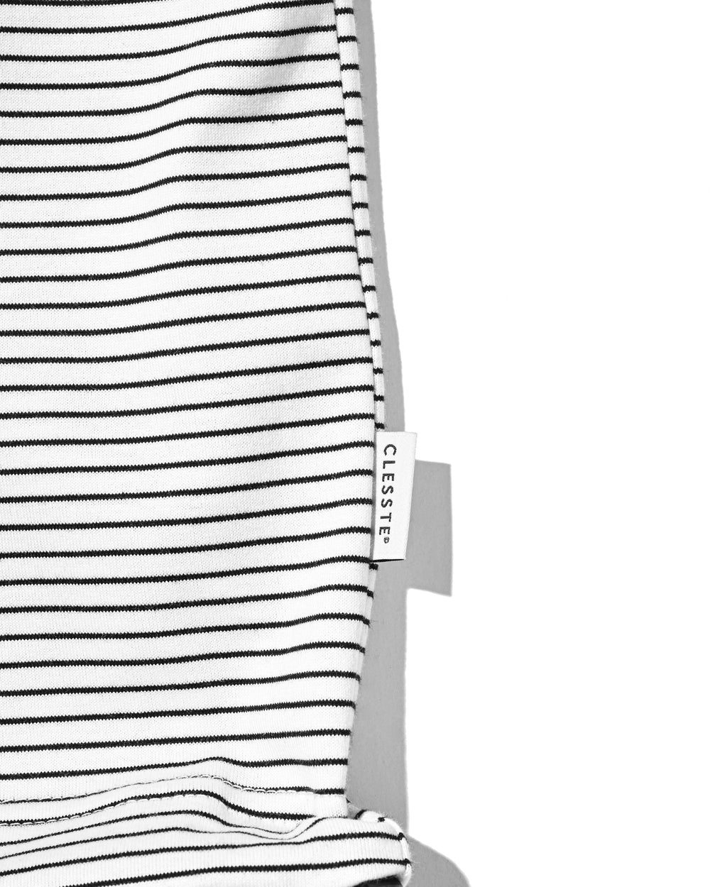 CLESSTE / 'C x Concept' Striped S/S T-Shirt With Drawstrings (White x Black)