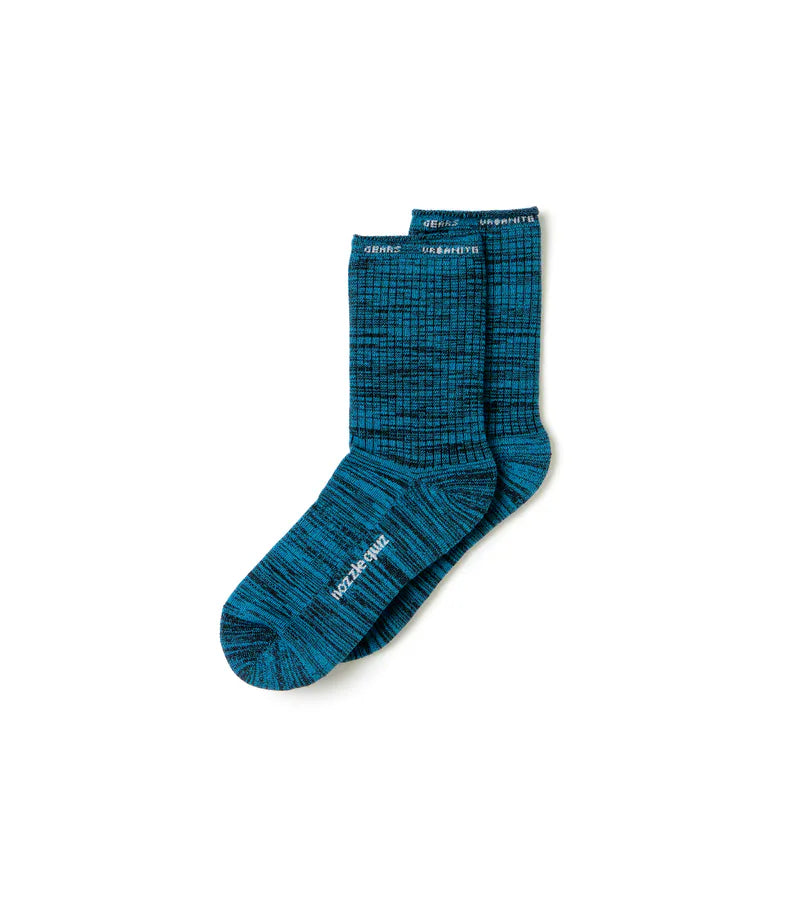 NOZZLEQUIZ / Burst Blue - Essential Mid Socks