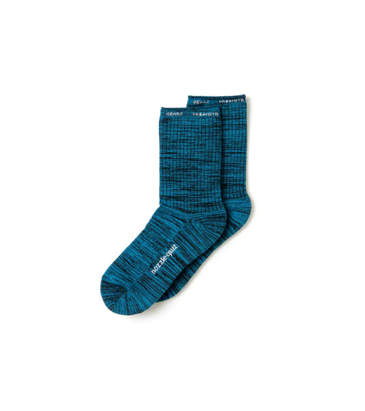 NOZZLEQUIZ / Burst Blue - Essential Mid Socks