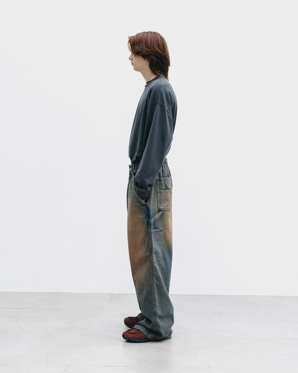 CLESSTE / Vintage Dyed Selvedge Denim Worker Pants (Vintage Brown)