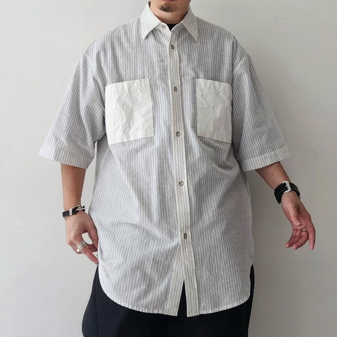 NOMAT / Short Sleeved Shirt (Stripe)