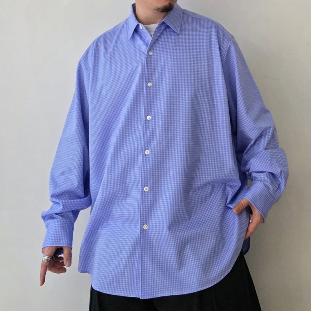 KANEMASA PHIL / 36g Atmosphere Check Shirt (Zenith Purple)