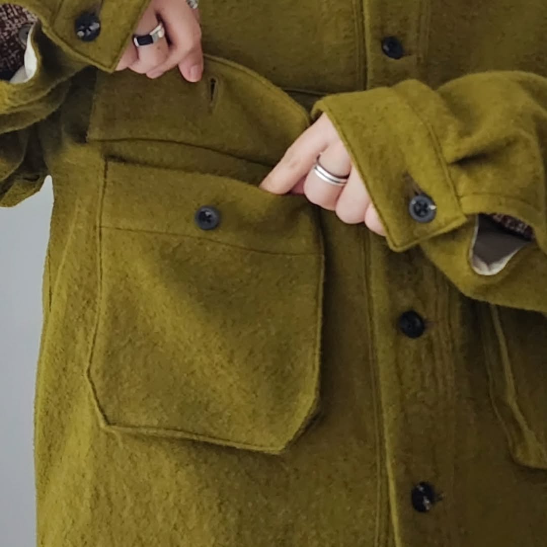 ANCELLM / Shrink Wool Layering Jacket