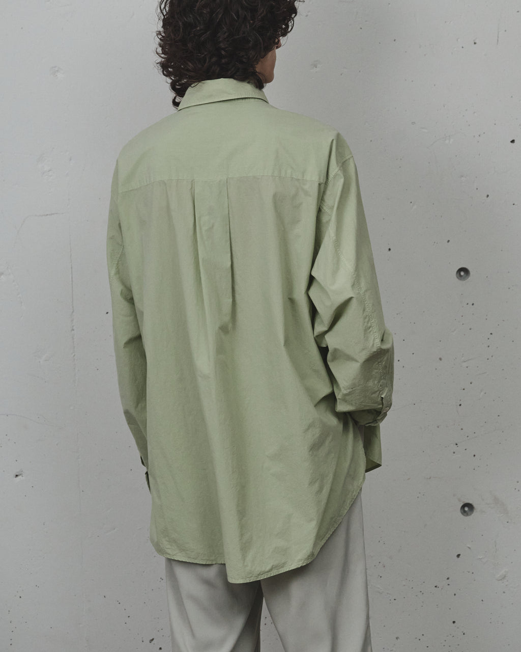 ANCELLM / Shrink Over Shirt (Gray Mint)