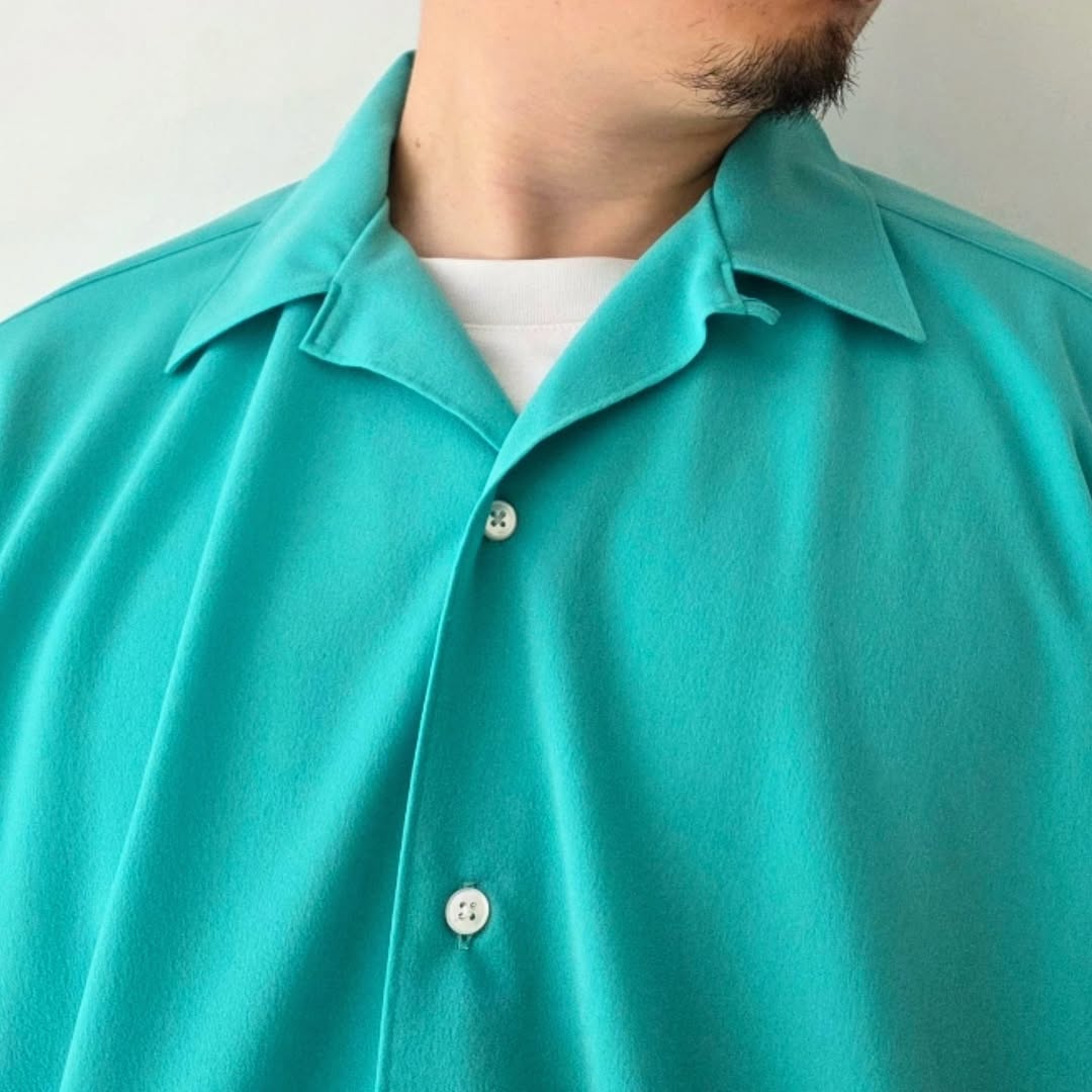 KANEMASA PHIL / 36G Cupro Ether Shirt (Turquoise)