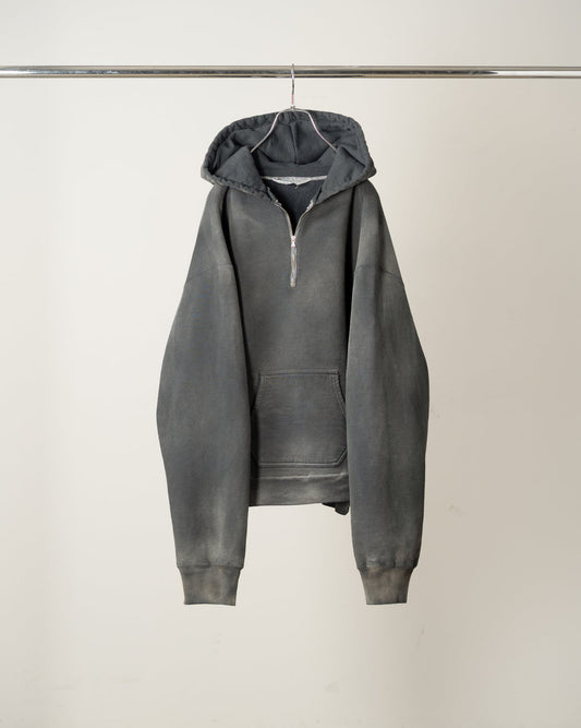 ANCELLM / Fleece-Lined Sweat Hoodie (Black)