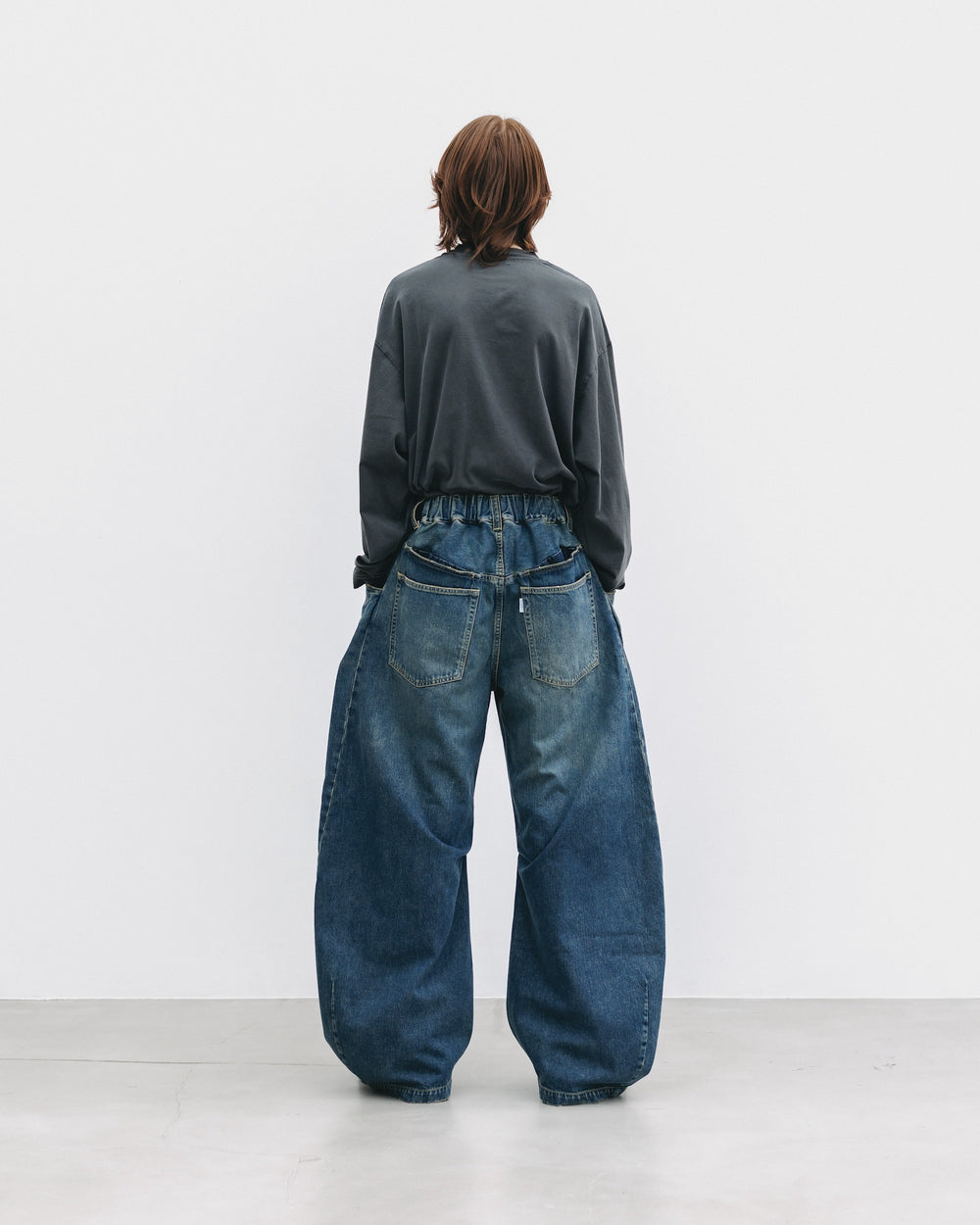 CLESSTE / Vintage Dyed Selvedge Denim Barrel Leg Pants (Vintage Indigo)
