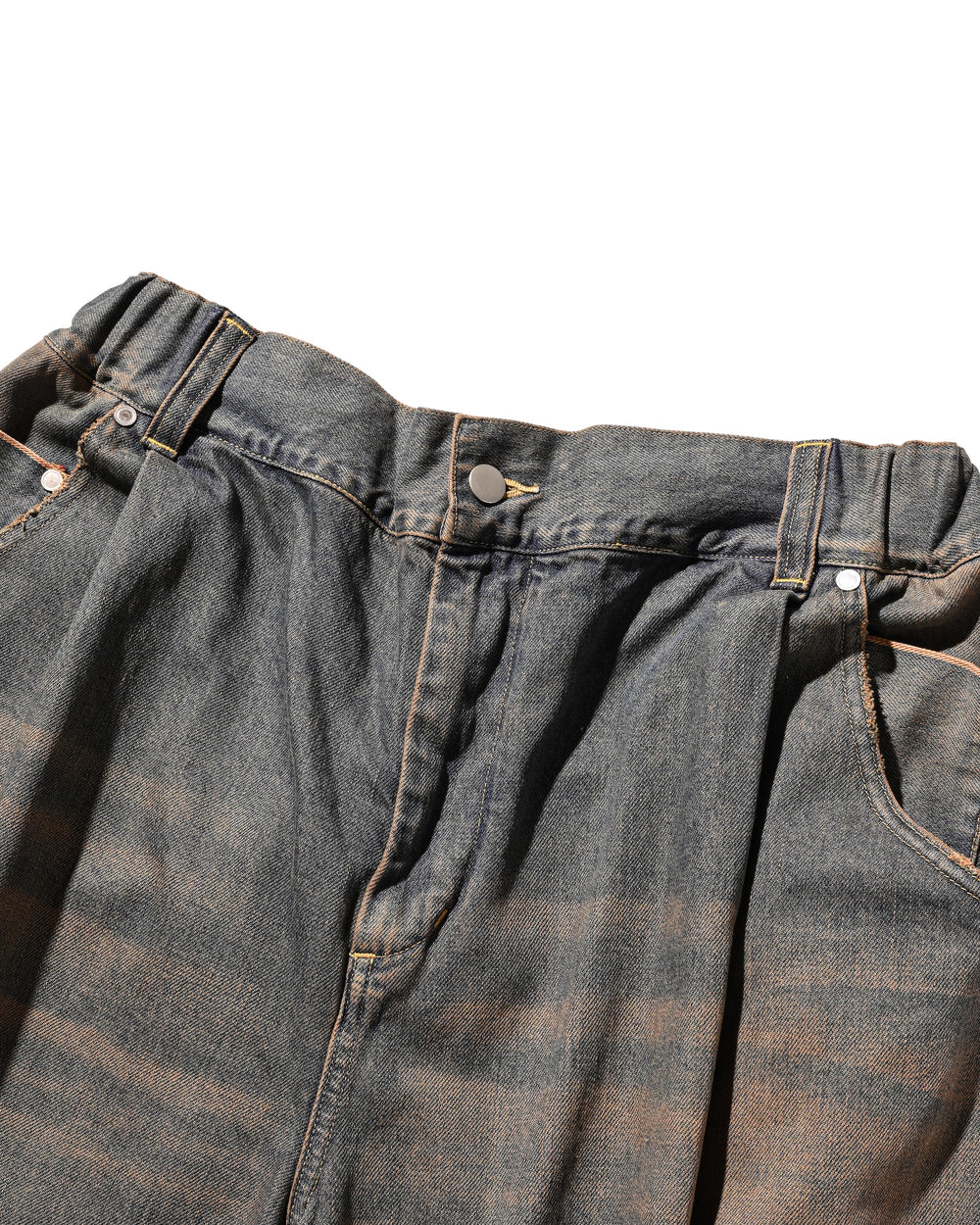 CLESSTE / Vintage Dyed Selvedge Denim Barrel Leg Pants (Vintage Brown)