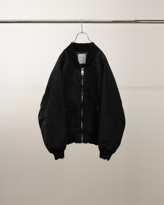 ANCELLM / Faded Bomber Jacket (Black)