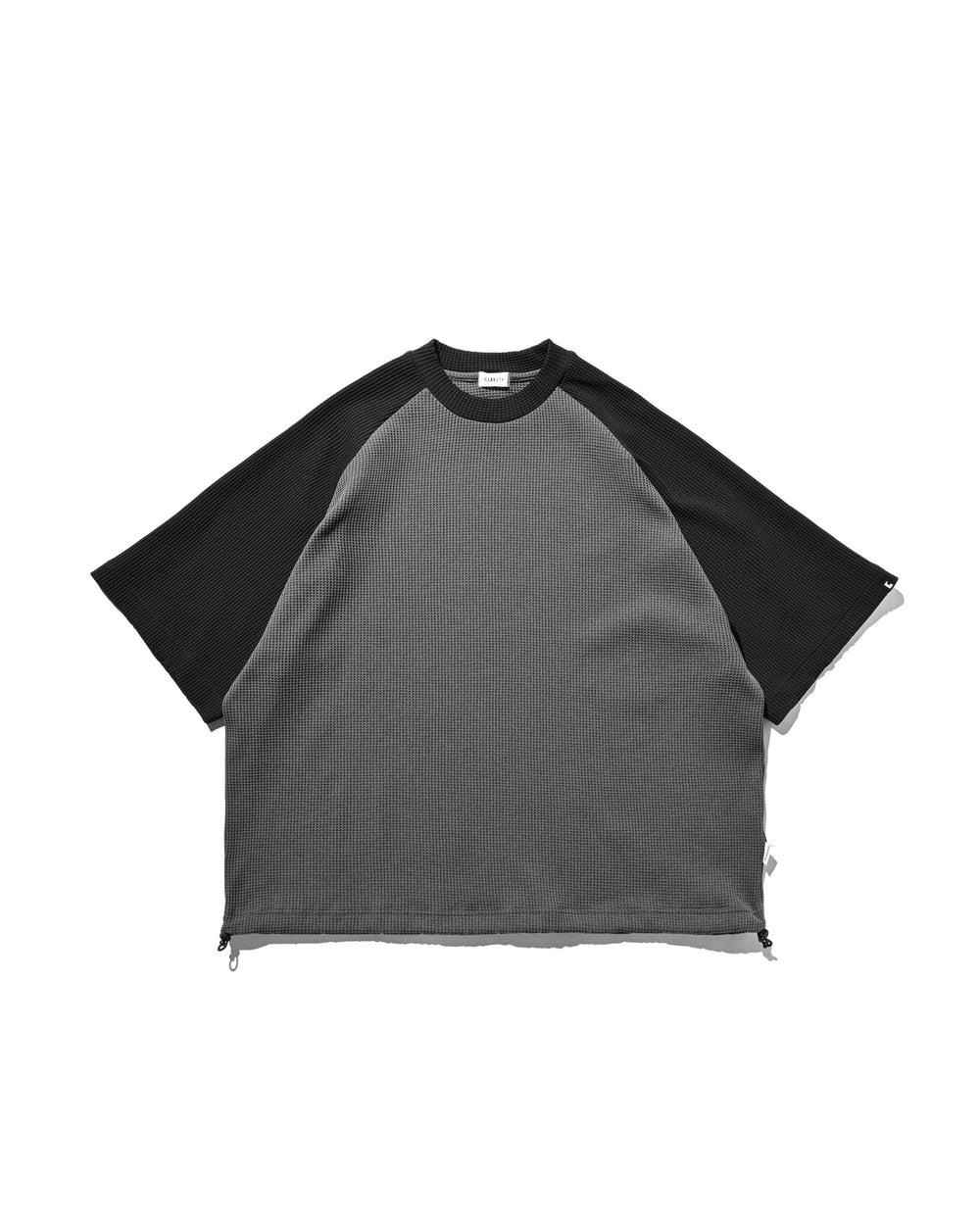 CLESSTE / City Light Thermal Raglan S/S T-Shirt With Drawstrings (Gray x Black)