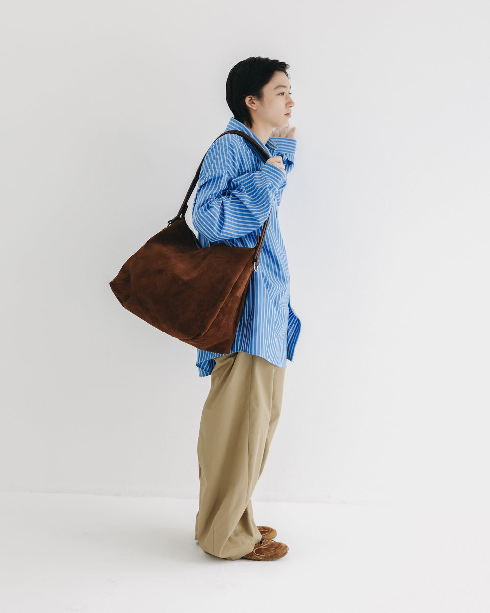 CLESSTE / 46G Knit Everyday L/S Shirt (Sax Blue Stripe)