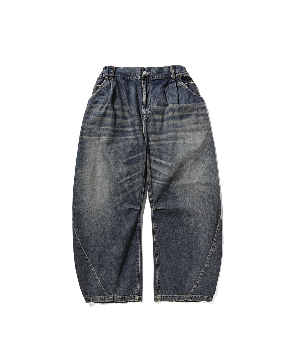 CLESSTE / Vintage Dyed Selvedge Denim Barrel Leg Pants (Vintage Indigo)