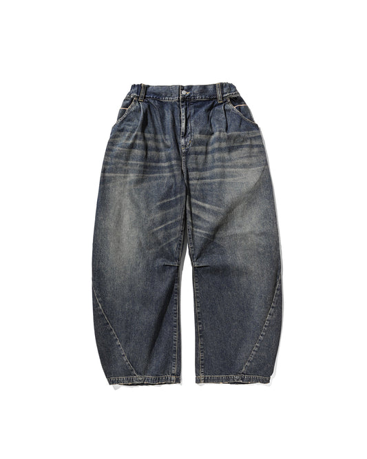 CLESSTE / Vintage Dyed Selvedge Denim Barrel Leg Pants (Vintage Indigo)