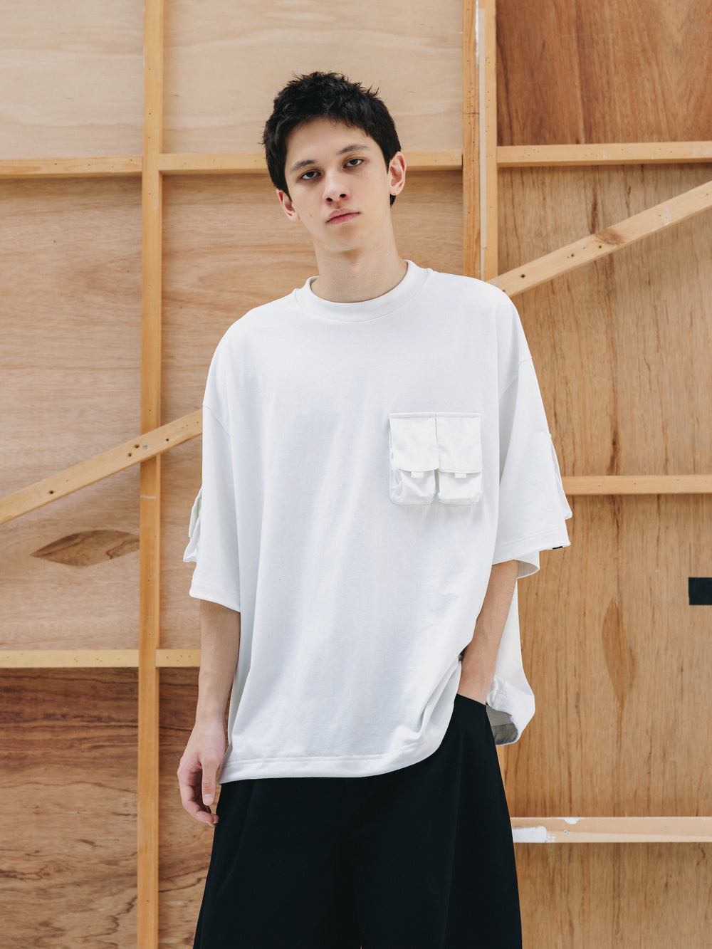 CLESSTE / Multi Pocket S/S T-Shirt (White)