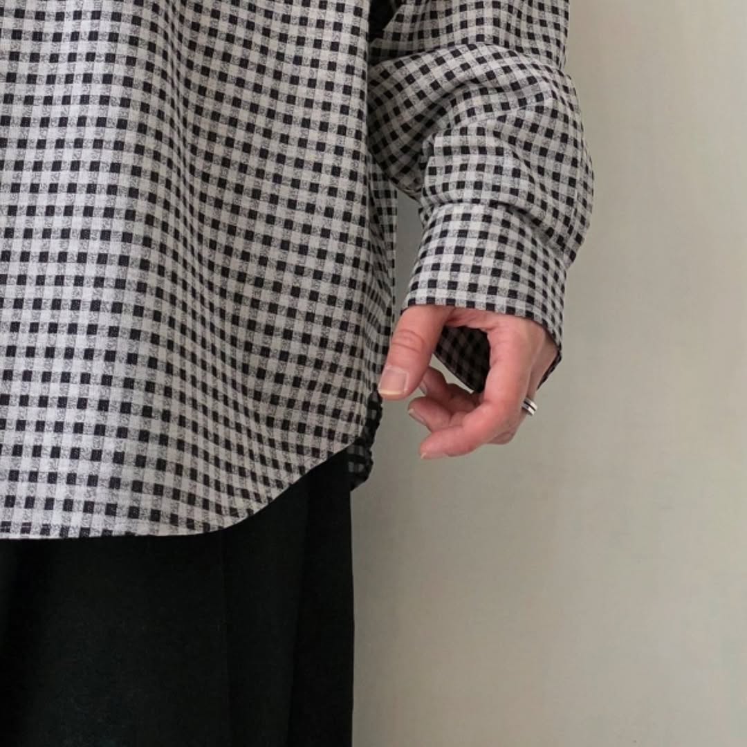 KANEMASA PHIL / 36g Atmosphere Check Shirt (Davos White)