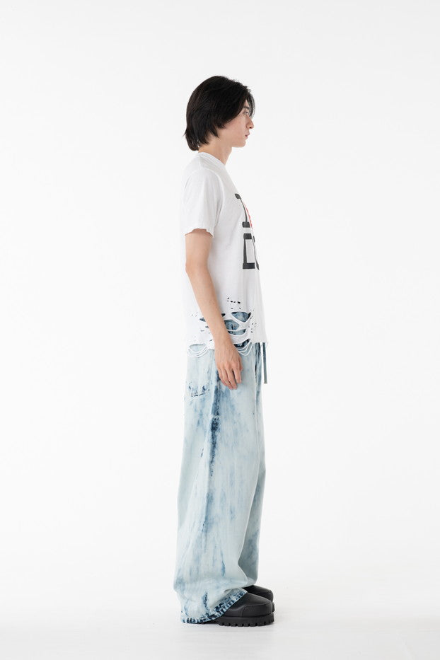 DISCOVERED / Bleach Denim Pants (Indigo)