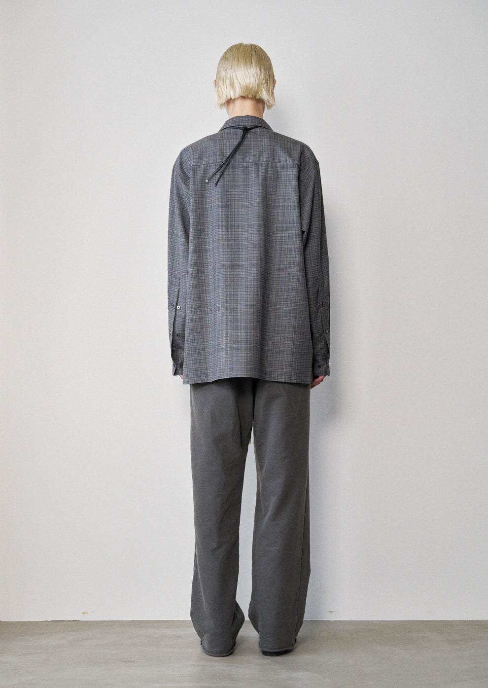 RICH I / Box Opencollar Shirt Jacket(Gray Check)