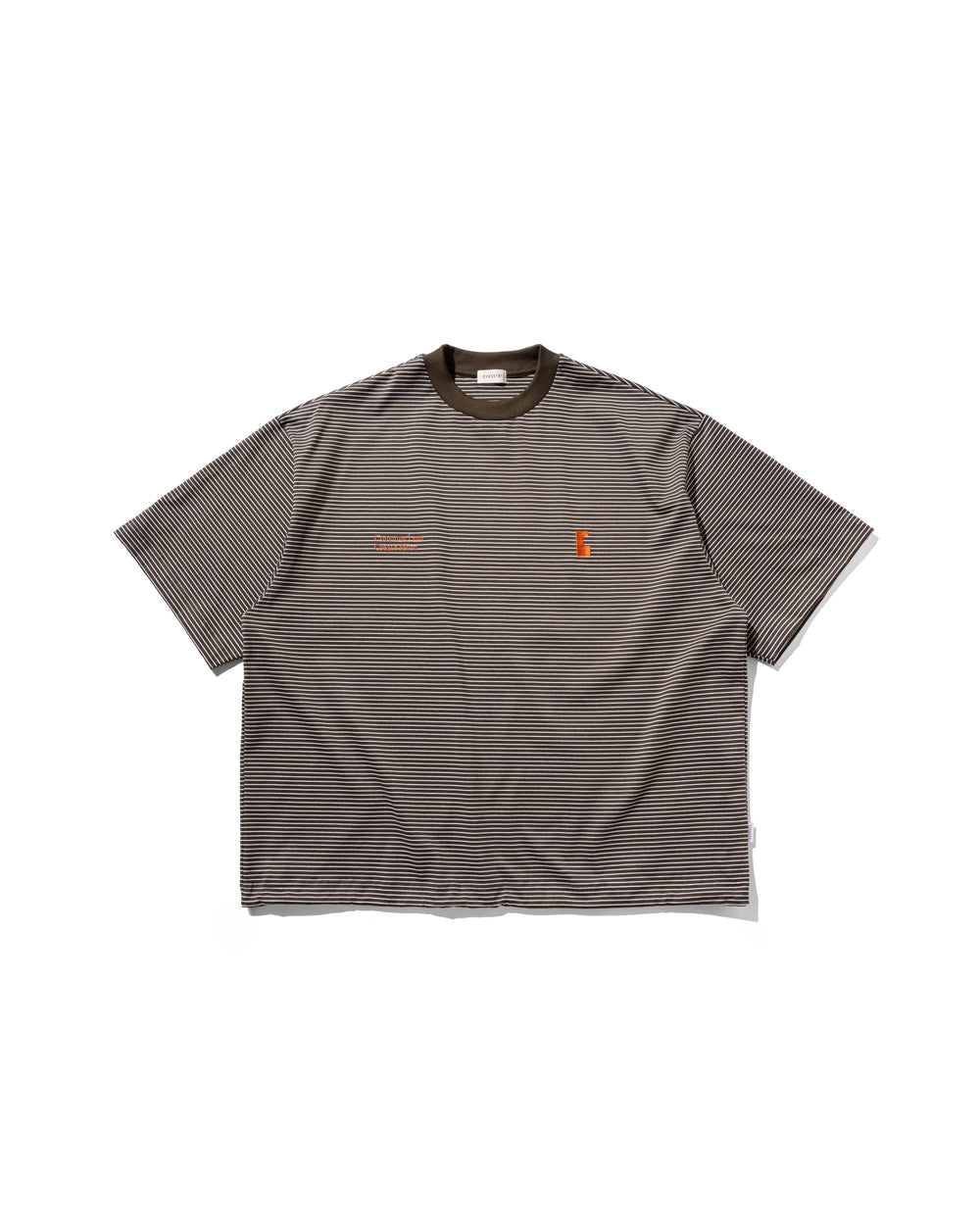 CLESSTE / 'C x Concept' Striped S/S T-Shirt With Drawstrings (Brown x White)