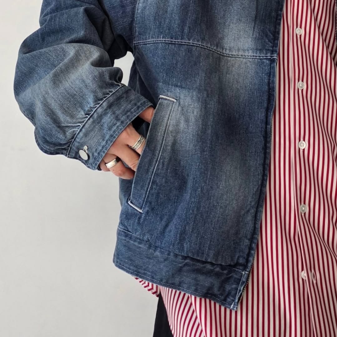 ANCELLM / Denim Zipup Jacket (Indigo)