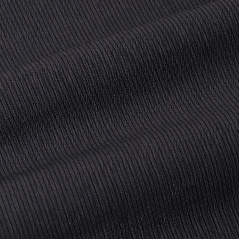 KANEMASA PHIL / 32G Wool Stripe SS Tee (Charcoal)