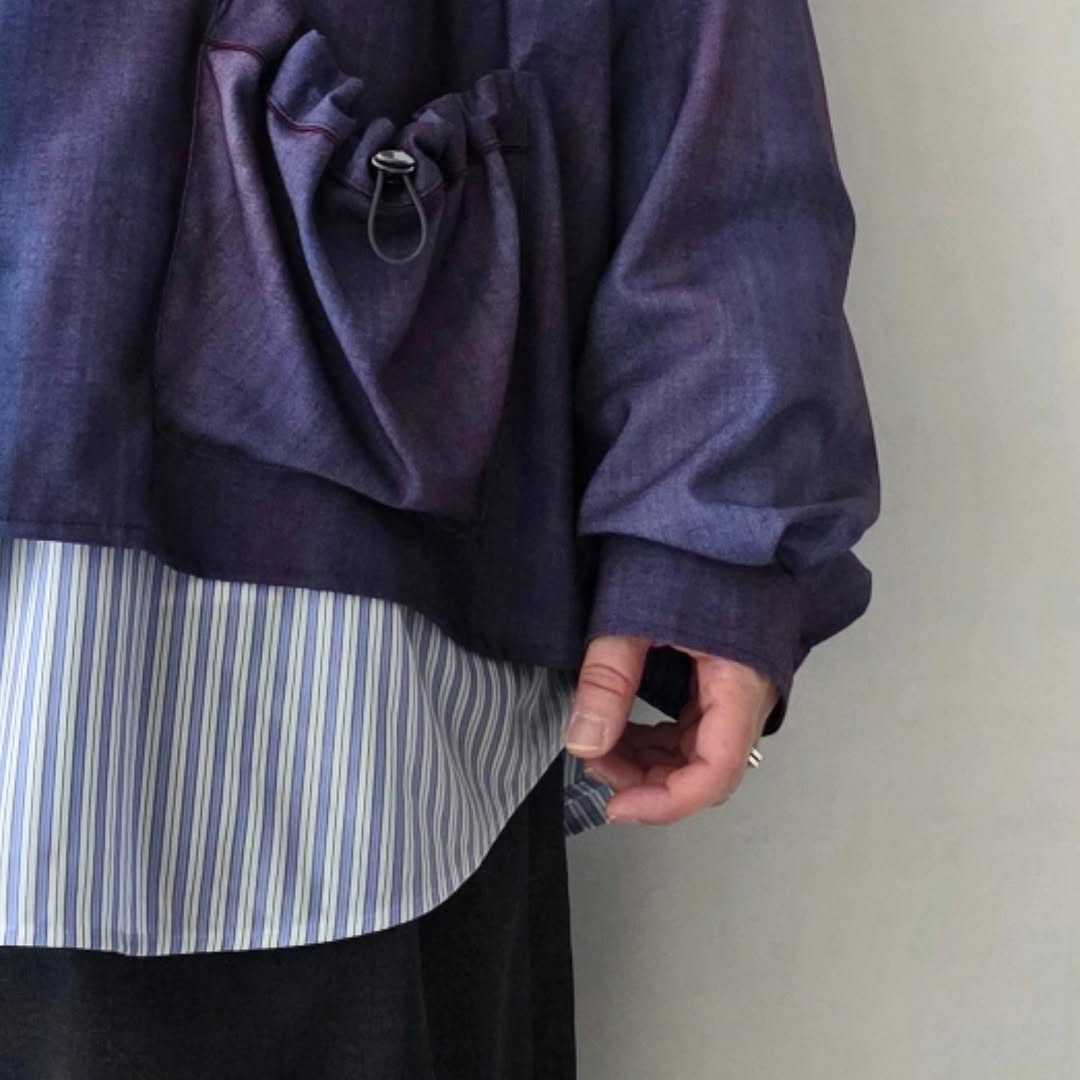 THE JEAN PIERRE / Urban Wool Tech Pyjama Shirt (Bordeaux)