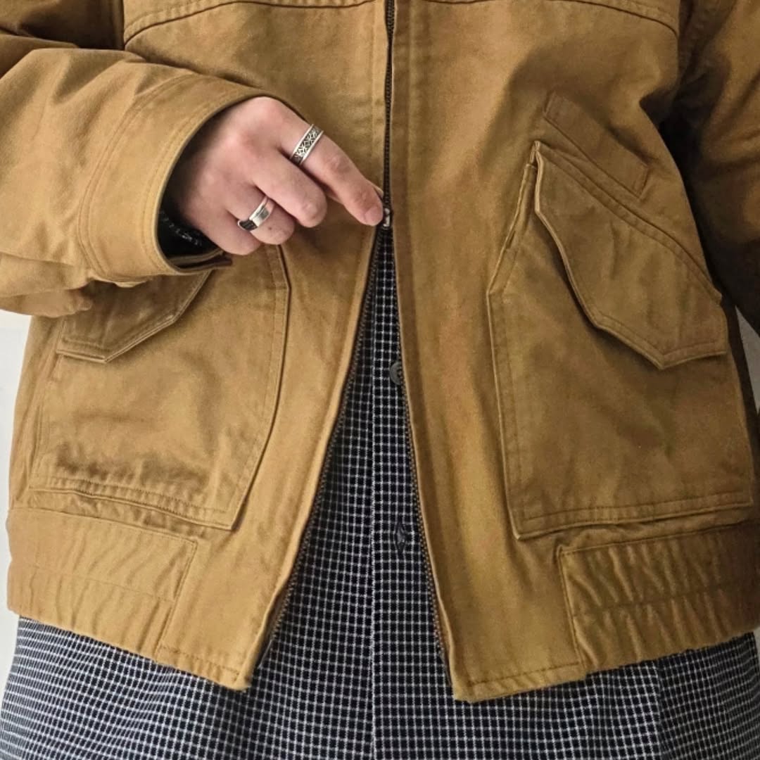 ANCELLM / Zip Blouson (Beige)