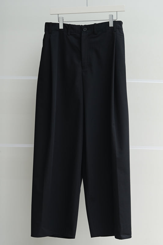 NONNOTTE / Draping Crotch Box Pleats 1Tuck Trousers