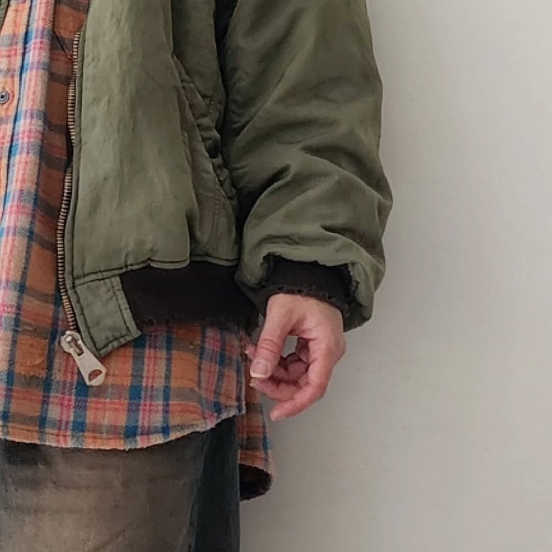 ANCELLM / Faded Bomber Jacket (Khaki)