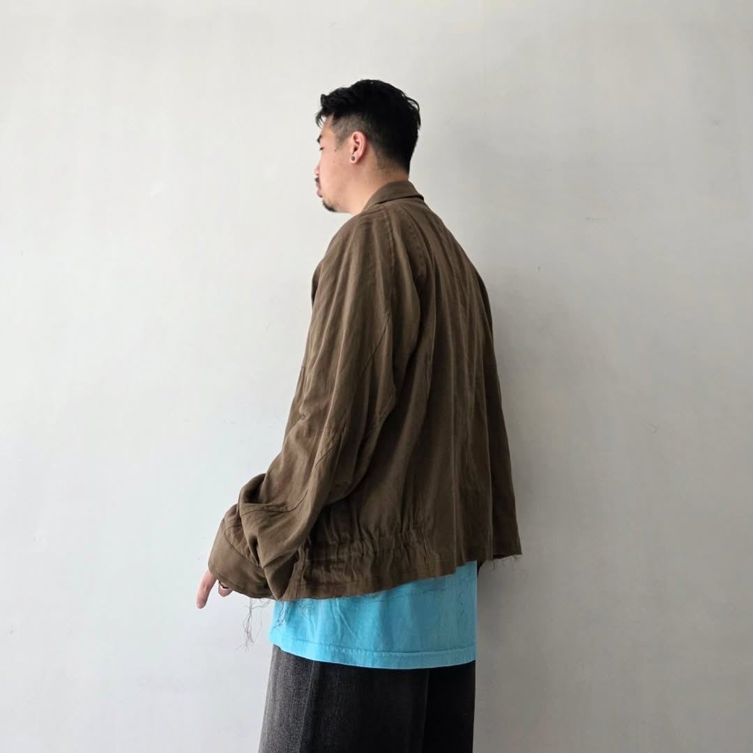 ANCELLM / L/N Zipup Shirt Jacket (Brown)