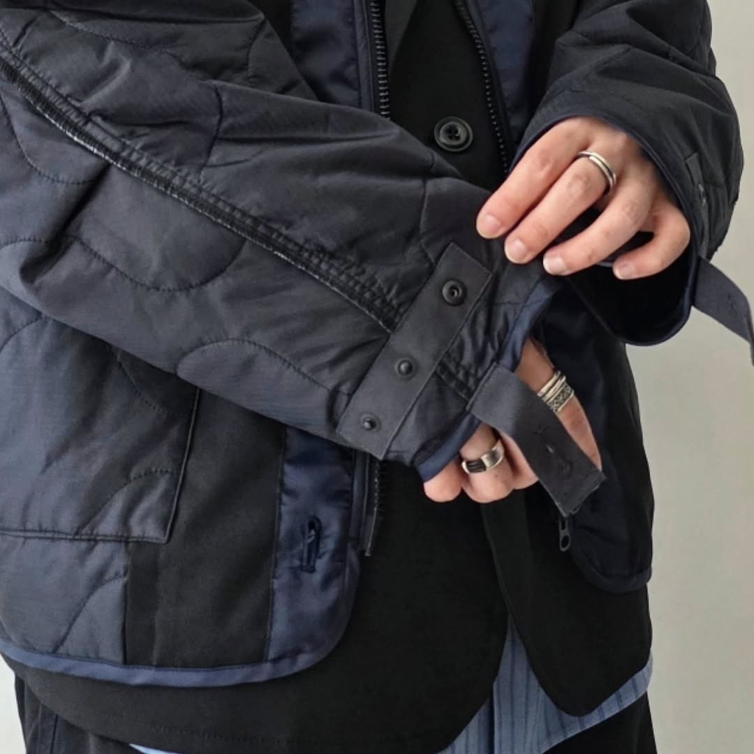 ELEPHANT TRIBAL FABRICS / Hybrid Quilting Liner (Black)