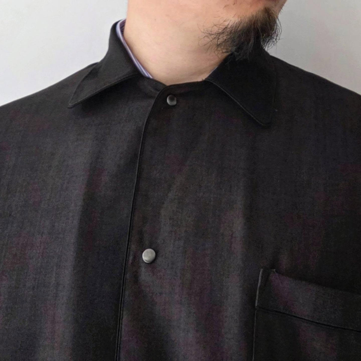 THE JEAN PIERRE / Urban Wool Tech Pyjama Shirt (Black)