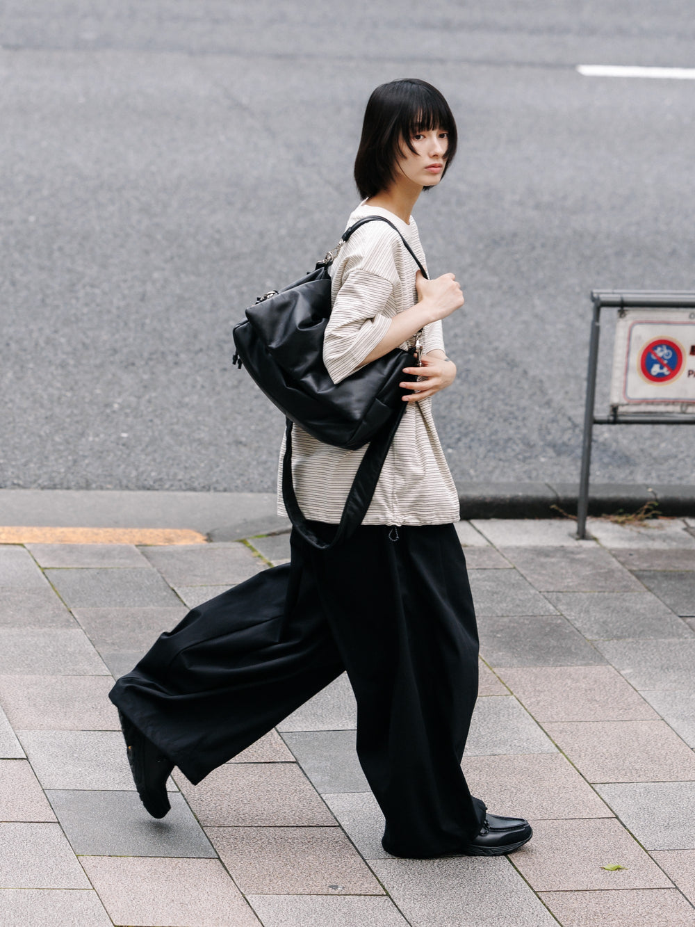 CLESSTE / Leather Padded Flap Holiday Bag