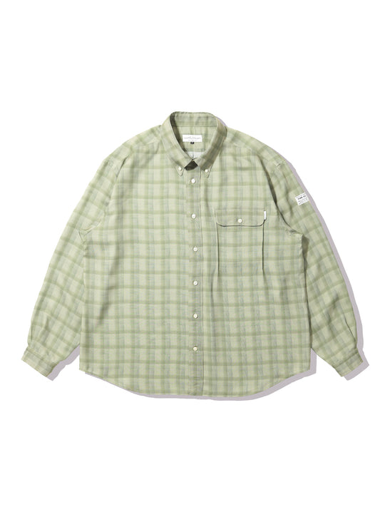 ELEPHANT TRIBAL FABRICS / On The Way Check Shirt (Morning Mist)