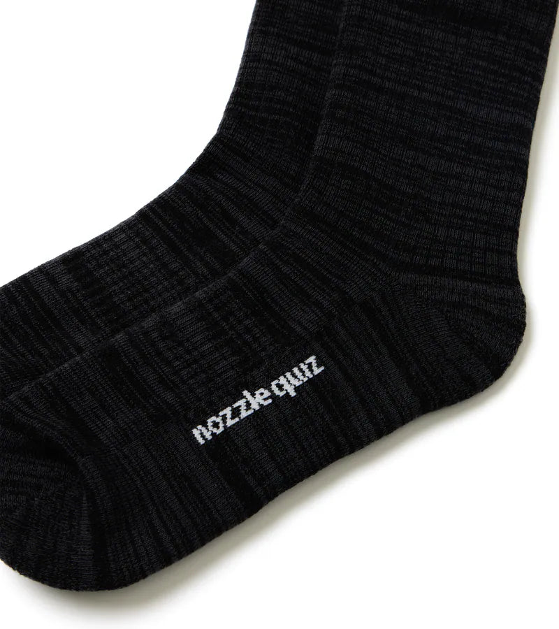NOZZLEQUIZ / Burst Black - Essential Mid Socks