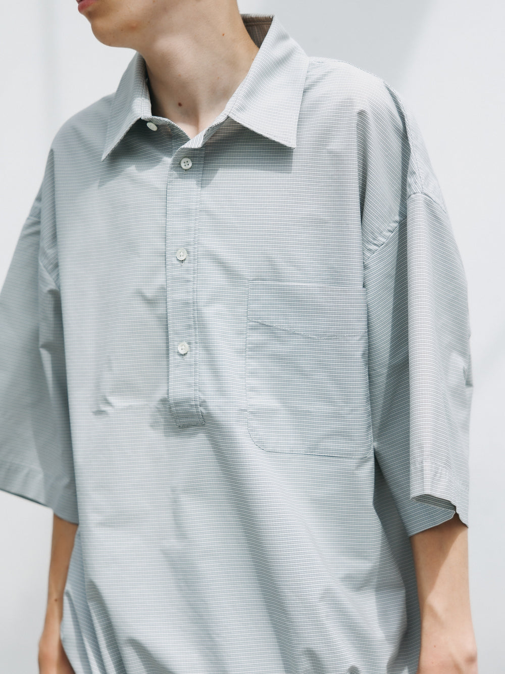 CLESSTE / Mini Plaid S/S Pullover Shirt (White)