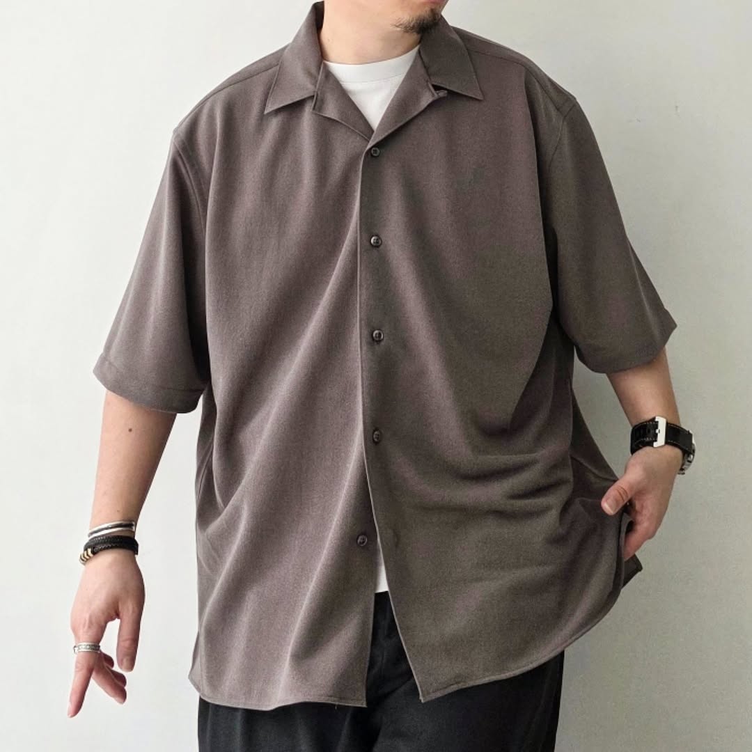 KANEMASA PHIL / 36G Cupro Ether Shirt (Charcoal)