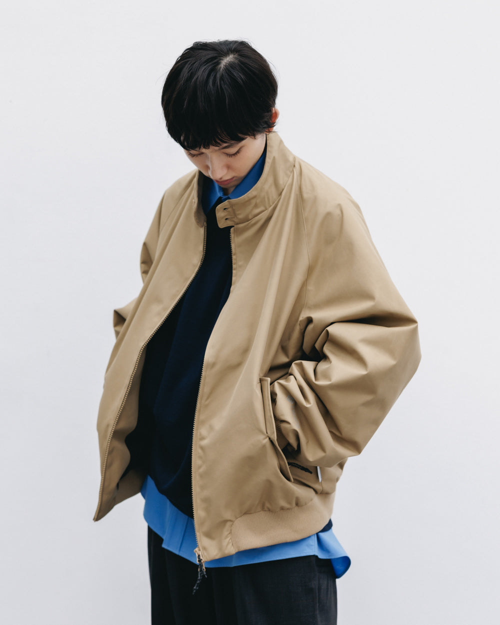 CLESSTE / +Phenix Windstopper® By Gore-Tex Labs Twill City Harrington Jacket (Carmel Beige)